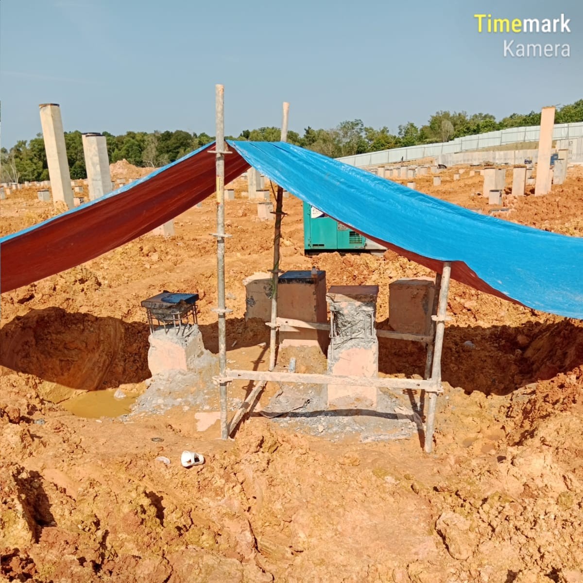 Proses pengerjaan Static Axial Load Test