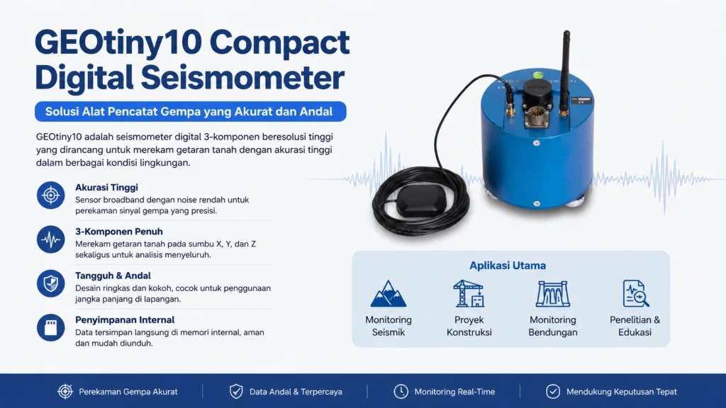 GEOtiny10 Compact Digital Seismometer Station