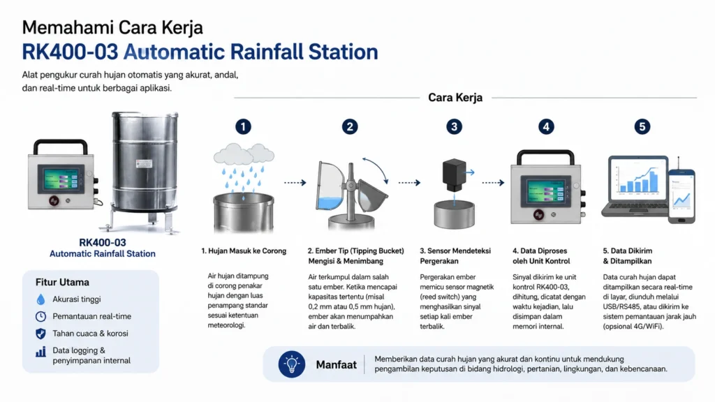 Memahami Cara Kerja Automatic Rain Gauge (RK400-03 Automatic Rainfall Station)