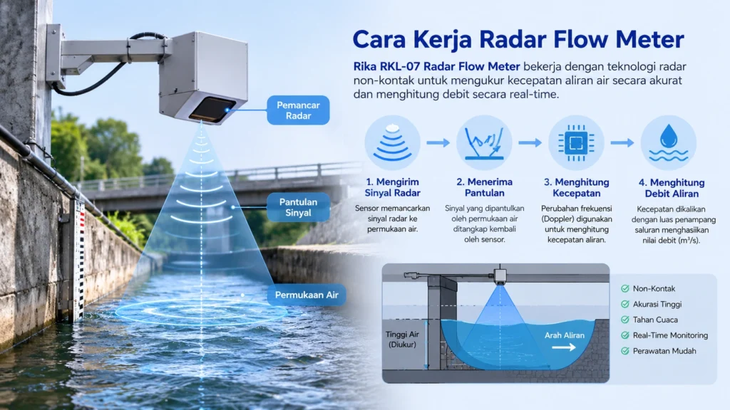 Cara kerja radar flow meter