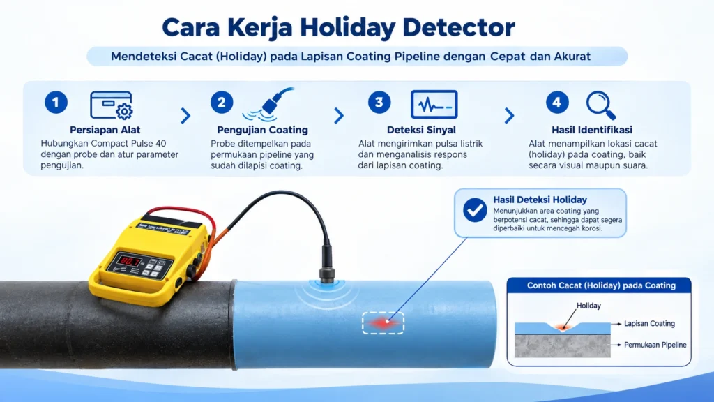 Cara kerja dari alat holday detector