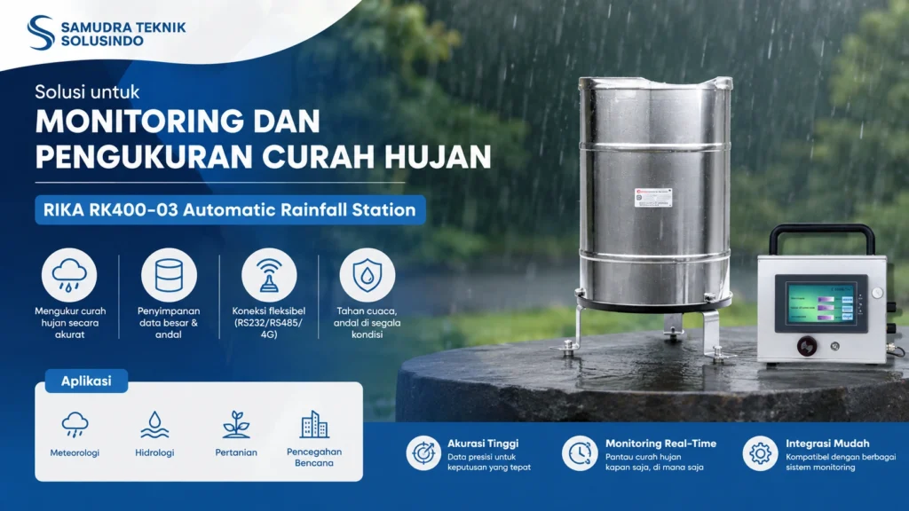 Rekomendasi Solusi untuk kebutuhan monitoring curah hujan: RIKA RK400-03 Automatic Rainfall Station