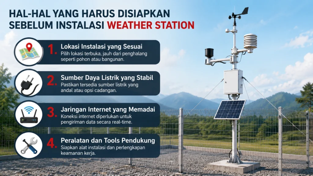 Hal-Hal yang Harus Disiapkan Sebelum Instalasi Weather Station