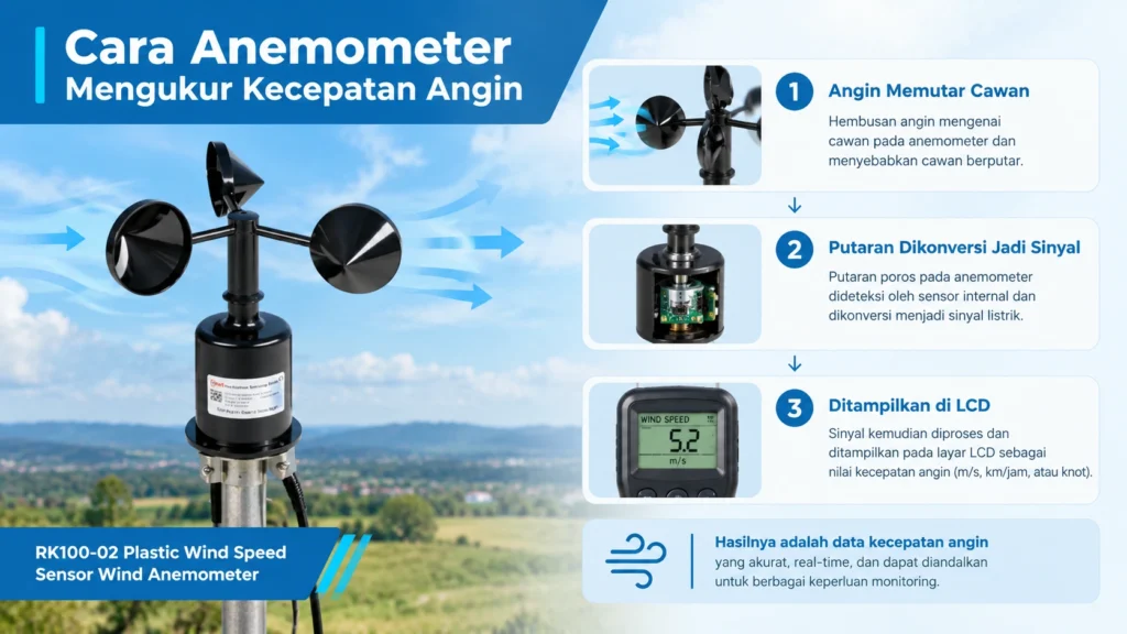 Langkah Praktis: Cara Anemometer Mengukur Kecepatan Angin