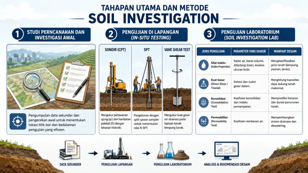 Tahapan Utama dan Metode Soil Investigation