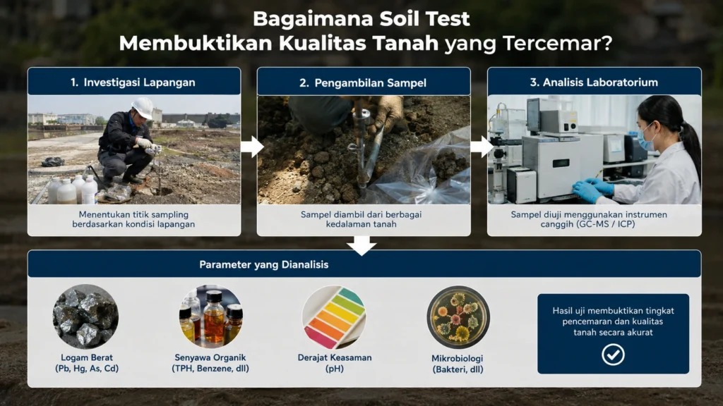 Soil Test Membuktikan Kualitas Tanah yang Tercemar