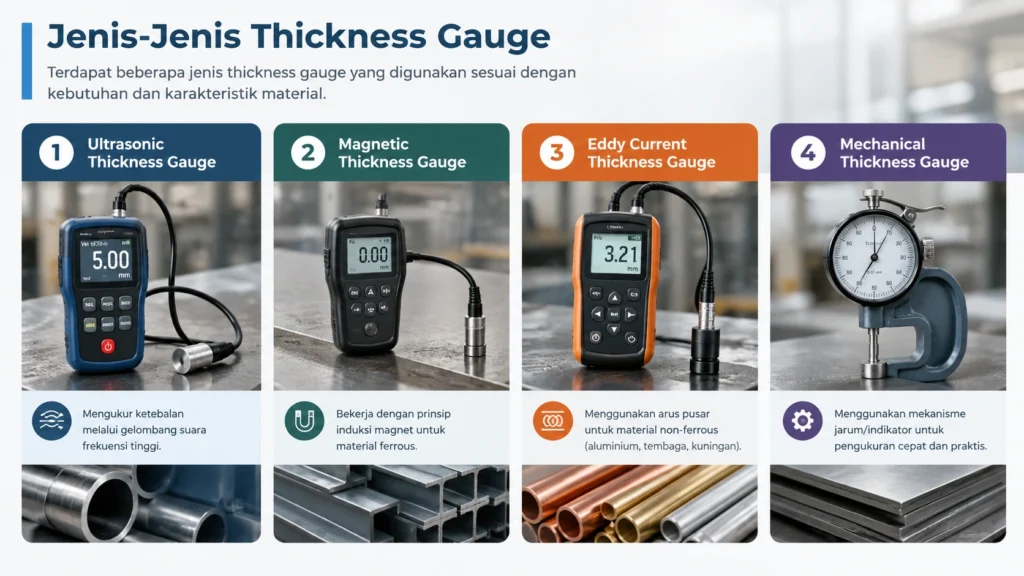 Mengenal berbagai jenis alat thickness gauge dan cara kerjanya