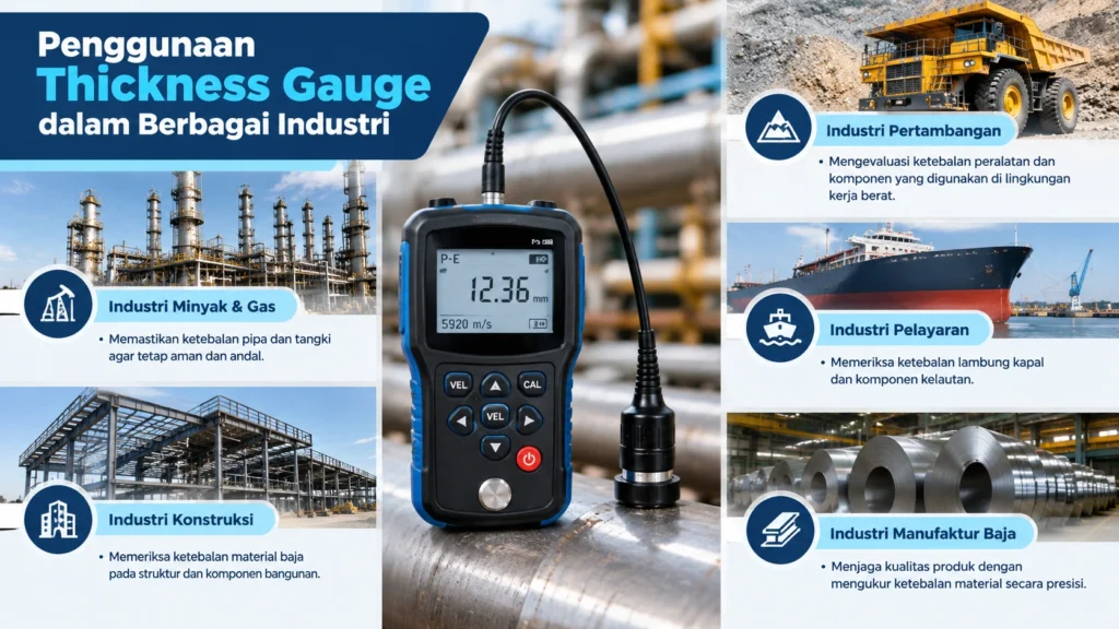 Penerapan alat thickness gauge dalam berbagai sektor industri