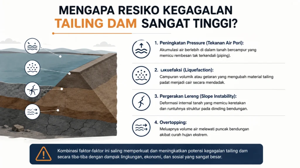 Mengapa Resiko Kegagalan Tailing Dam Sangat Tinggi?