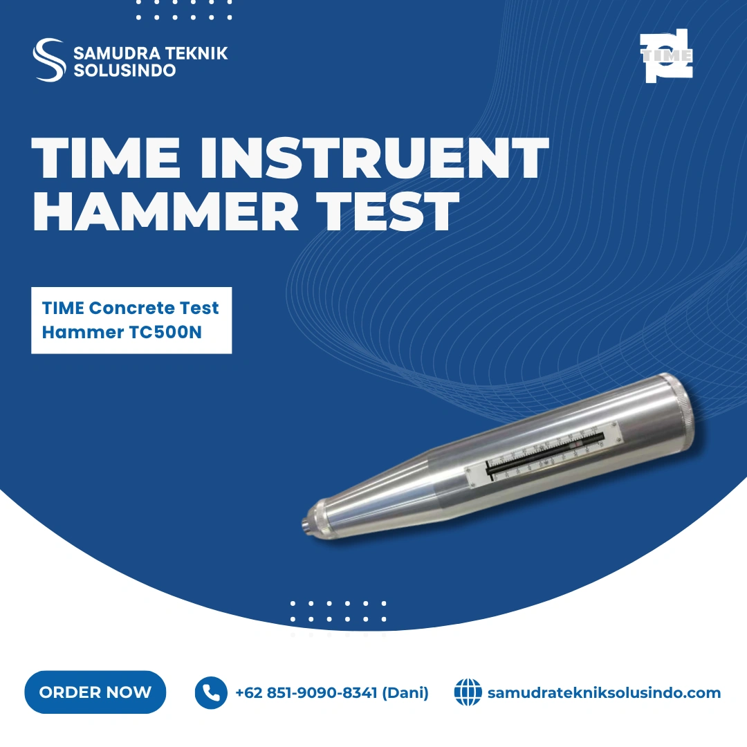 TIME Concrete Test Hammer TC500N merupakan instrumen portabel untuk menguji kekuatan tekan struktur beton atau batuan secara non-destruktif. Palu tipe N cocok untuk beton