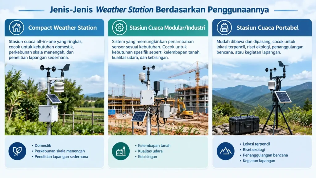 Jenis-Jenis Stasiun Cuaca Berdasarkan Penggunaannya