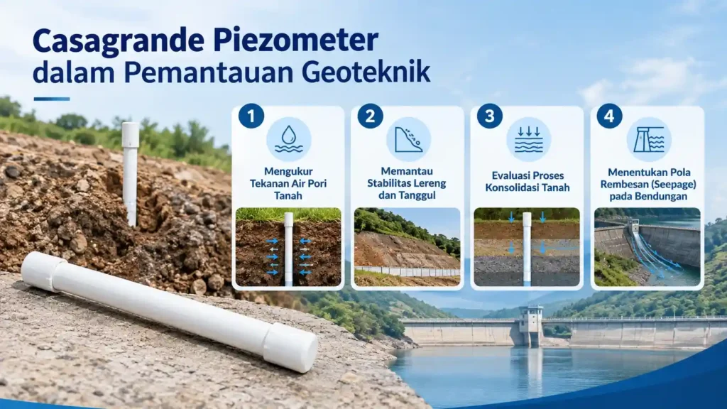 Fungsi Utama Casagrande Piezometer dalam Pemantauan Geoteknik