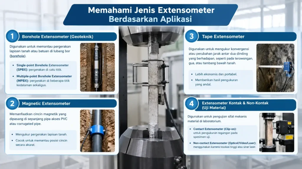 Memahami Jenis Alat Extensometer Berdasarkan Aplikasi