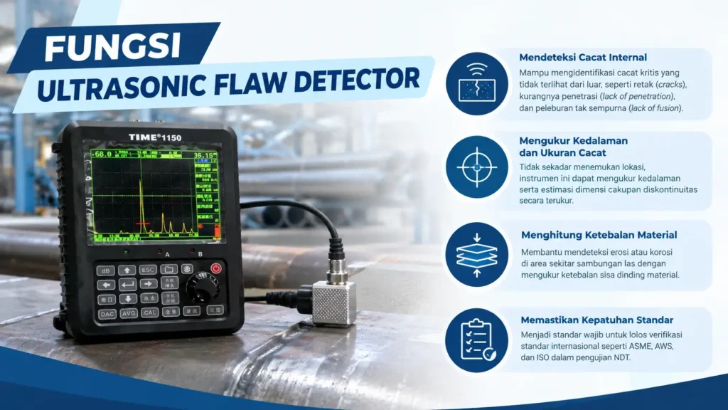 Fungsi Utama Ultrasonic Flaw Detector untuk Inspeksi Las