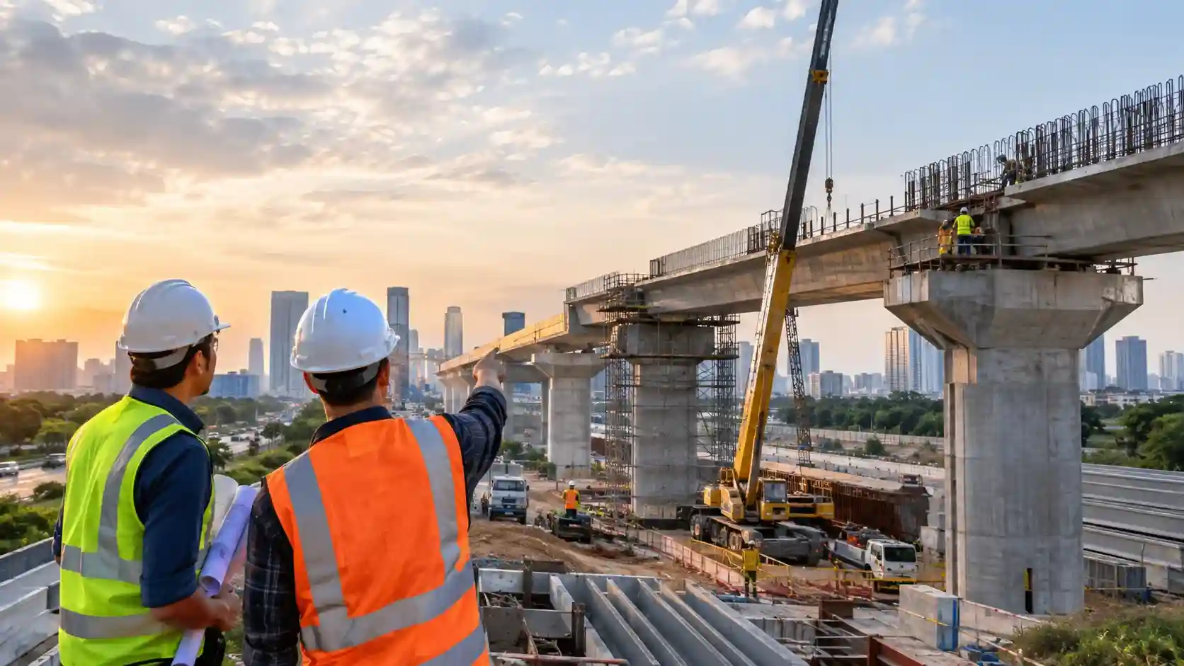 Pengujian infrastruktur di lokasi proyek